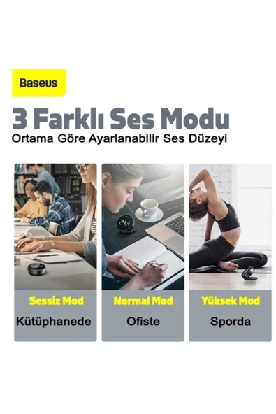 Baseus Heyo Rotation Pro Manyetik Dijital Zamanlayıcı Çalar Saat Füme - Resim 7