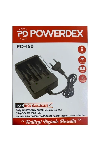 powerdex Li-ion Led Göstergeli Pil Şarj Cihazı ürün görseli 1