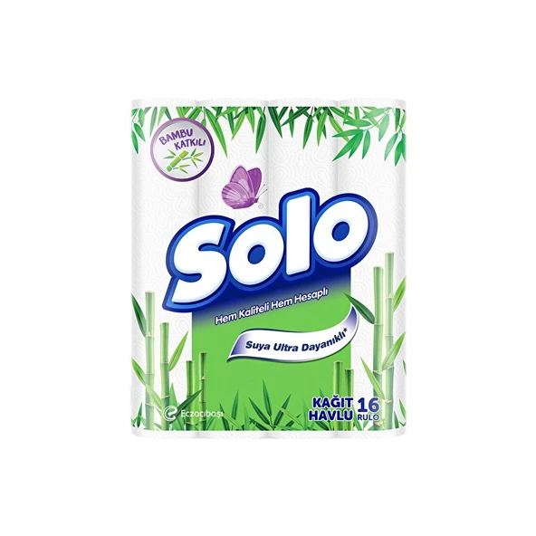 Solo Kağıt Havlu 16 Rulo Ultra Emici ve Dayanıklı Mutfak Kullanımı İçin Pratik