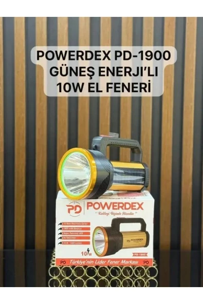 powerdex PD-1900 1000 Lümen LED Şarjlı El Feneri ürün görseli