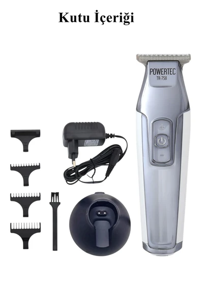 POWERTEC Tr-758 Profesyonel Sakal Ense Tıraş Makinesi (0.1mm - Sıfıra En Yakın) - Resim 5