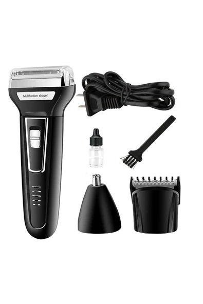 powerdex Pd-600 Profesyonel 3 Lü Saç, Saka Kulak Borun Kılma Erkek Saç Sakal Traş Seti - Resim 3