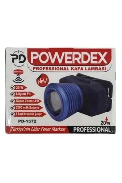 powerdex Pd-1572 Yüksek Kaliteli Süper Zoom Led Kafa Feneri 20w - Resim 3