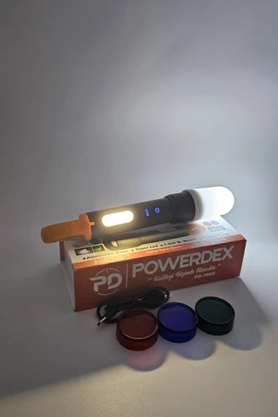 shop PD-3900 9 Modlu Zoomlu Süper LED El Feneri | Şarjlı - 2000 Lümen - 4 Başlıklı - Resim 3