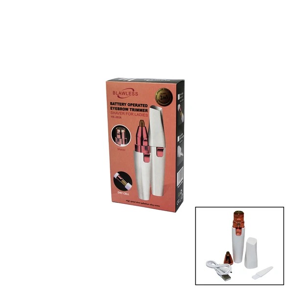 2İN1 BAŞLI - USB ŞARJLI YANAK - BURUN KIL TÜY ALMA MAKİNESİ-Findit ürün görseli 1