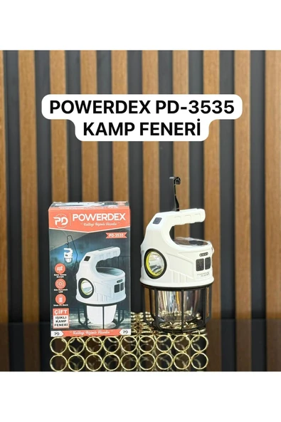 powerdex PD-3535 Çift Işıklı Solar Şarjlı Kamp Lambası ürün görseli