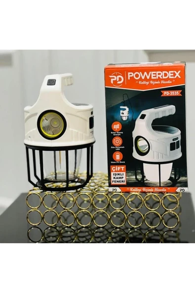 powerdex PD-3535 Çift Işıklı Solar Şarjlı Kamp Lambası - Resim 2