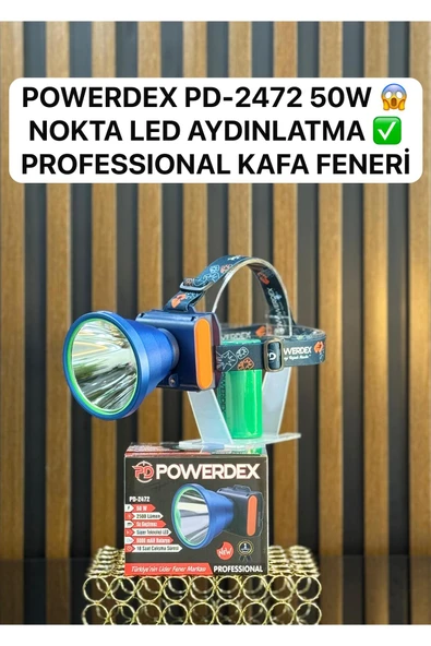 powerdex Pd-2472 50w 2500 Lümen Nokta Led Aydınlatma Profesyonel Kafa Feneri (Yeni Ürün) ürün görseli 1