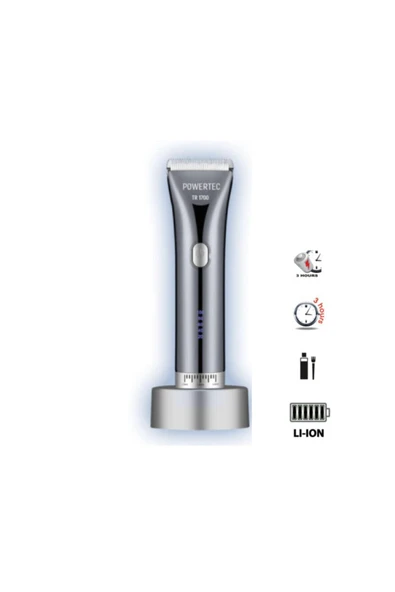 POWERTEC Tr-1700 Kablosuz, Şarjlı Profesyonel Saç, Sakal, Ense, Vücut Kesme-düzeltme Tıraş Makinesi ürün görseli 1