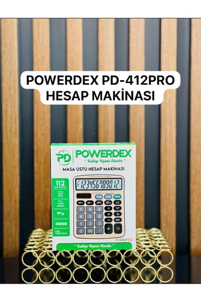 powerdex Pd-412 Masaüstü Hesap Makinası ürün görseli 1
