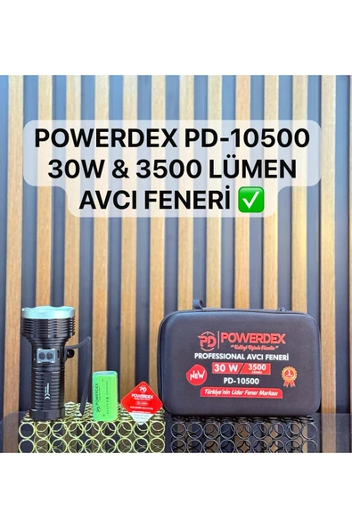 powerdex Pd-10500 30w 3500 Lümen Profesyonel Avcı Feneri Güçlü Uzun menzilli El Feneri ürün görseli 1