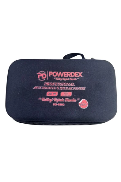 powerdex PD-8800 Zoomlu Şarjlı Profesyonel Avcı El Feneri 20W 2000 Lümen - Resim 6