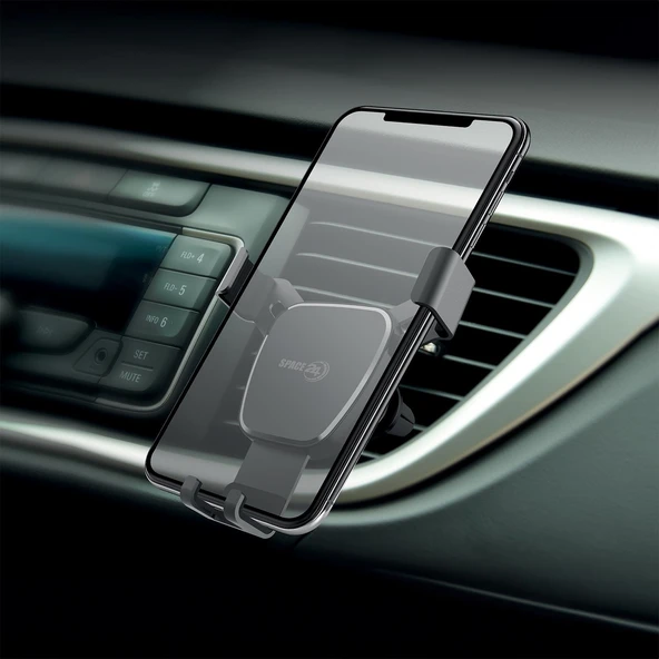 Space24 SPR101 Araç içi 360 Derece Dönebilen Otomatik Kilitli Telefon Tutucu Siyah - 3