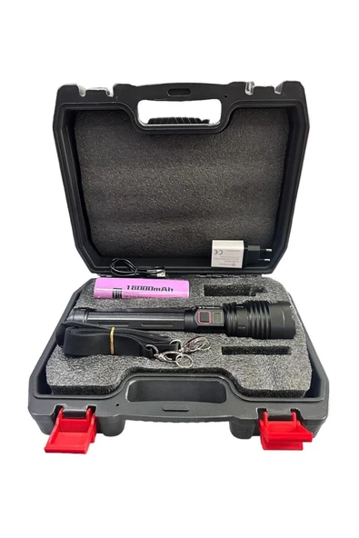 powerdex 50 Watt 5000 Lümen Profesyonel Büyük Şarjlı Avcı El Feneri Pd-12500 - Resim 3