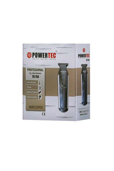 POWERTEC Tr-758 Profesyonel Sakal Ense Tıraş Makinesi (0.1mm - Sıfıra En Yakın) - Resim 6