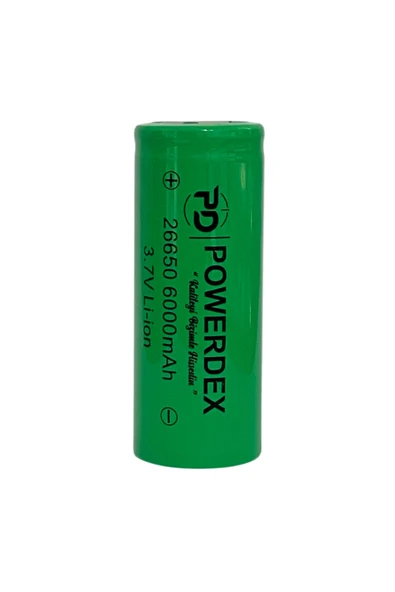 powerdex 26650 3.7V 6000 mAh Li-ion Şarjlı Pil ürün görseli 1