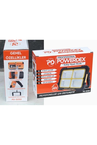 powerdex Pd-5050 Profesyonel Kamp Lambası Projektör ürün görseli 1