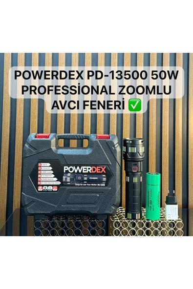powerdex Pd-13500 Profesyonel Büyük Avcı Feneri 50w 5000 Lümen Zoomlu ürün görseli 1