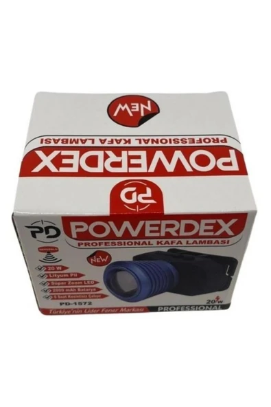powerdex Pd-1572 Yüksek Kaliteli Süper Zoom Led Kafa Feneri 20w - Resim 4