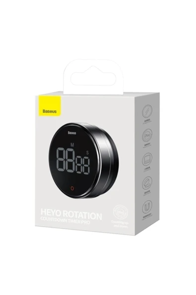 Baseus Heyo Rotation Pro Manyetik Dijital Zamanlayıcı Çalar Saat Füme - Resim 8
