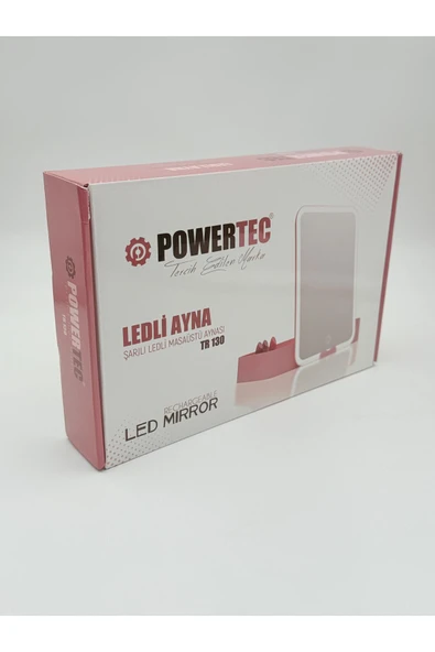 POWERTEC Tr-130 Şarjlı Ledli & Aynalı Taşınabilir Makyaj Çantası - Resim 4
