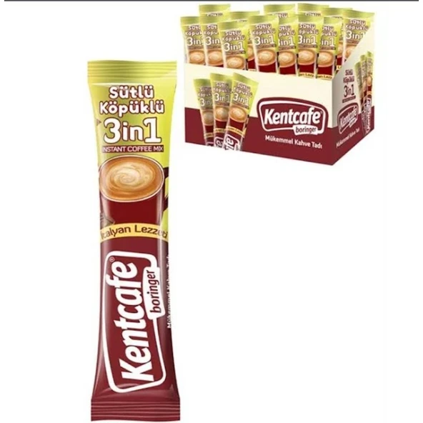 Kent Cafe Boringer Sütlü Köpüklü Hazır Kahve 18 G x 48 Adet