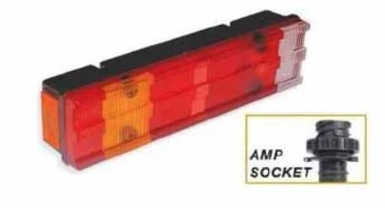 Mercedes Truck Stop Lambası Kanallı Sol Amp Soketli Plakalı Mercedes Atego I-II / Axor  / Kisa Tip 470mm / 7 Fonksı - Cerkez Pd800-53 ürün görseli