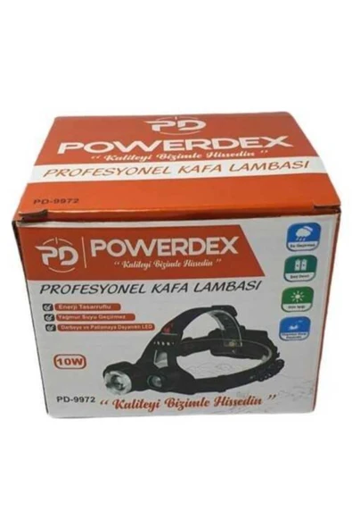powerdex Pd-9972 Profesyonel Şarjlı Kafa Lambası - Resim 5