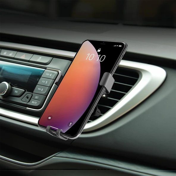 Space24 SPR101 Araç içi 360 Derece Dönebilen Otomatik Kilitli Telefon Tutucu Siyah - 4