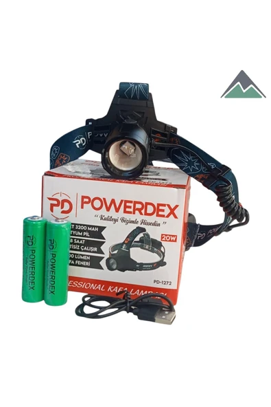 powerdex PD-1272 1500 Lümen 20w Profesyonel Kafa Feneri - Resim 2