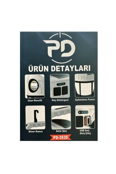 powerdex Çift Işıklı Güneş Enerjili Kamp Feneri - Resim 5