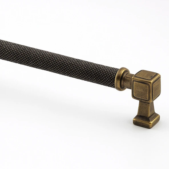 Talas Antik 320 mm Sarı Tırtıklı Metal Kulp Kapak Kulpu Dayanıklı Kulpları Mobilya Çekmece Dolap - Resim 8