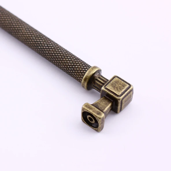 Talas Antik 320 mm Sarı Tırtıklı Metal Kulp Kapak Kulpu Dayanıklı Kulpları Mobilya Çekmece Dolap - Resim 5