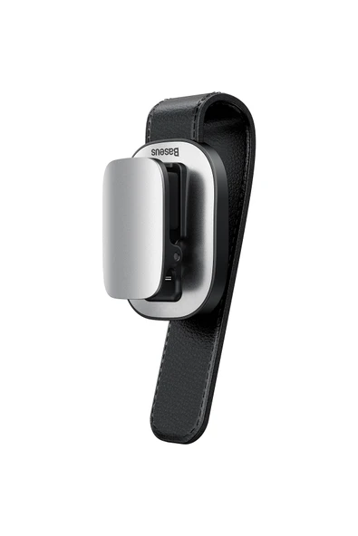 Baseus Platinum Araç Oto Güneşlik Gözlük Tutucu Klipsli - Gümüş - Resim 2