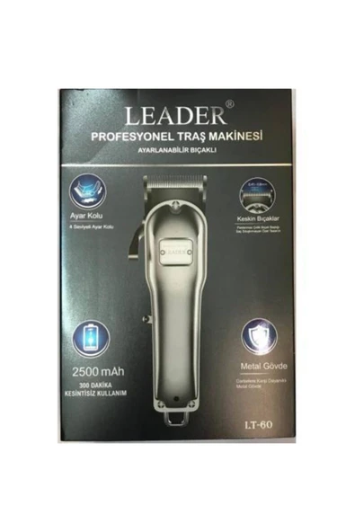 Leader Lt-60 Metal Gövdeli Profesyonel Ayarlanabilir Saç Sakal Traş Makinesi - Resim 3