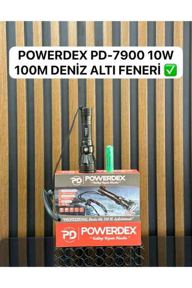 powerdex Pd-7900 Şarjlı Su Altı Şarjlı Dalış El Feneri 10w 2000 Lümen ürün görseli