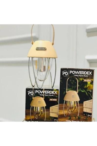 powerdex Retro Dekoratif Taşınabilir Ledli Kamp Feneri PD-5555 - Resim 2