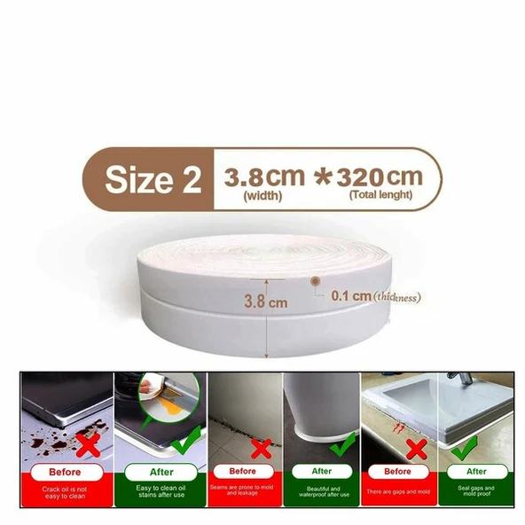 SU SIZDIRMAZ BANT BEYAZ 3.8CMX3.2MT-Findit ürün görseli 1