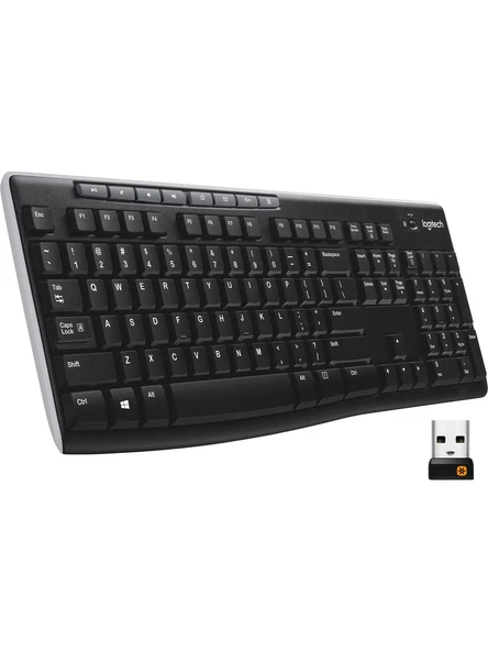 Logitech K270 Tam Boyutlu Kablosuz Türkçe Klavye - Siyah