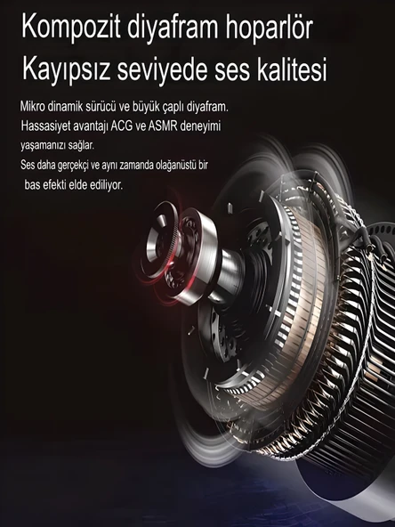 2x Bluetooth Kulaklık BT5.4 IPX4 Su Geçirmez ENC+TWS Dijital Göstergeli 4 Mikrofonlu Deri Tasarım - Resim 3