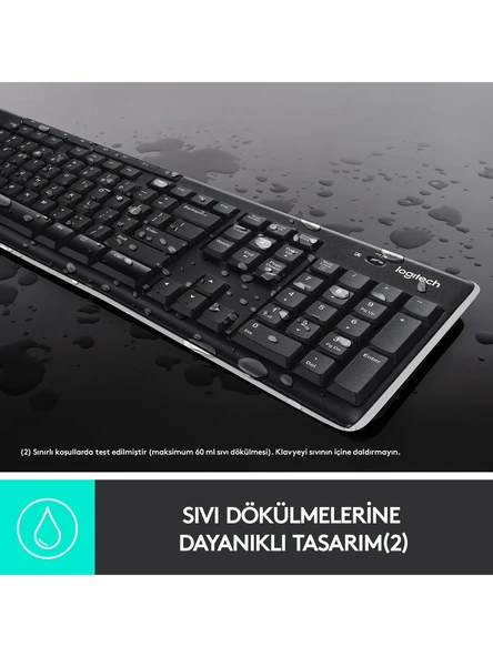 Logitech K270 Tam Boyutlu Kablosuz Türkçe Klavye - Siyah - 5
