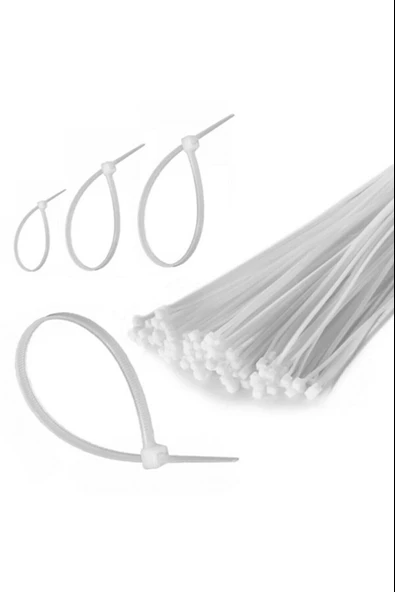 100 Adet Plastik Cırt Kelepçe Kablo Bağı Kablo Düzenleyici-4.8 X 380 MM-Findit ürün görseli 1