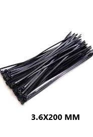 PLASTİK ÇIRT KELEPÇE 100 PARÇA SİYAH 3.6X200MM.-Findit ürün görseli