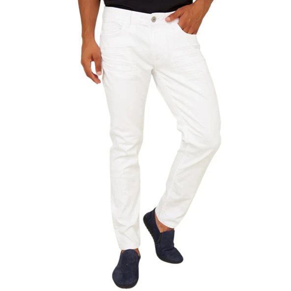 Erkek Beyaz Pantolon 0776 - Resim 2