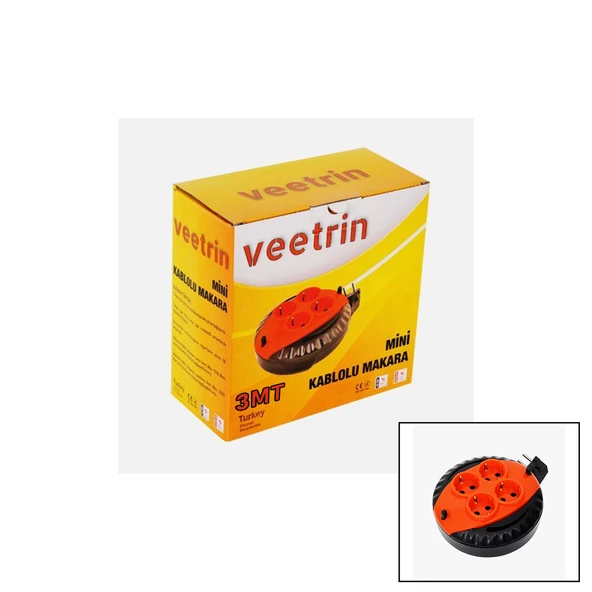 3MT MİNİ MAKARALI UZATMA KABLO 3X1.5MM-Findit ürün görseli 1