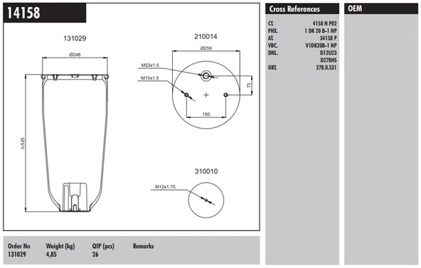 Unıversal Truck Metallı Koruk Roll Schmitz Waweler - Connect MD 14158 ürün görseli
