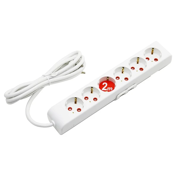 6LI - 2MT UZATMA KABLO - TOPRAKLI GRUP PRİZ-Findit ürün görseli 1