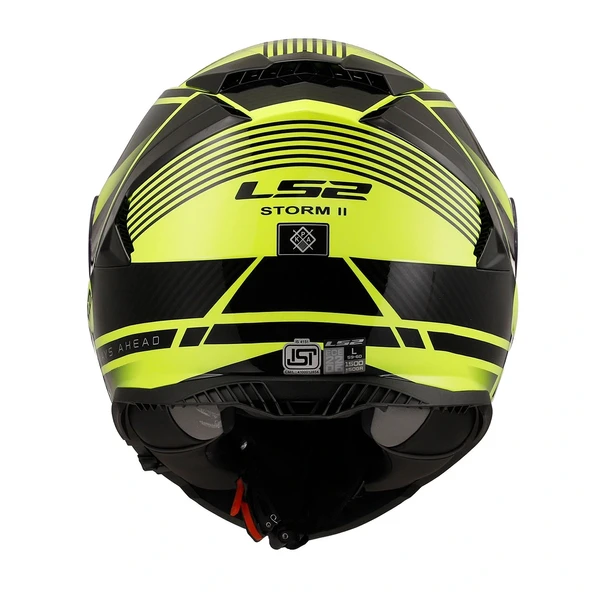 LS2 STORM 2 DODGER MAT SİYAH-NEON SARI KASK - 5