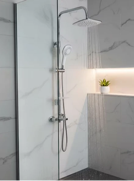 Tema Rain Pratik Bianco 5 F Tepe Duş Seti 53270 - Resim 5