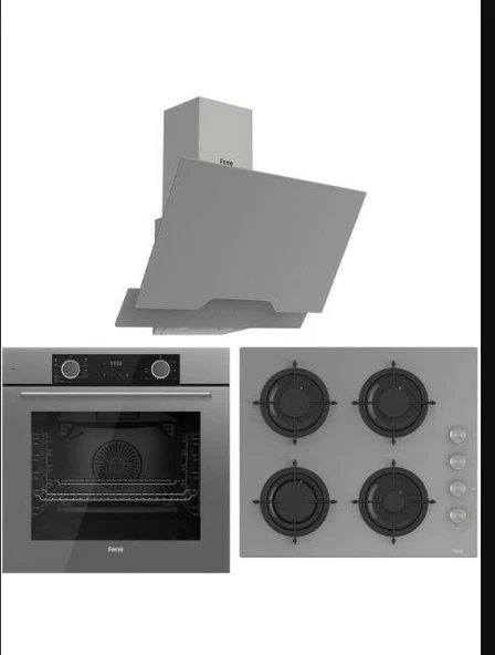 Ferre Fryart Serisi Hava Fritözü Özellikli Ankastre Set - Gri ürün görseli 1